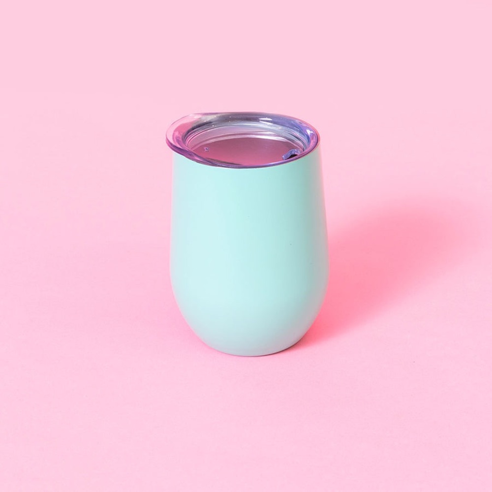 Stainless Steel Travel Wine Tumbler Aqua